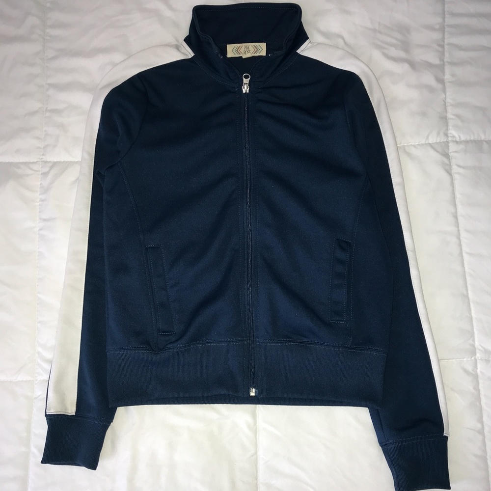 Pink Rose Dark Blue Jacket